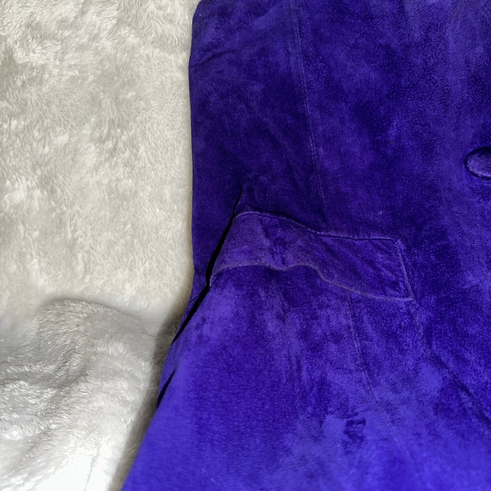 G3 Leather Designs Women's Purple Oversized Jacket/Coat - Picture 8 of 9